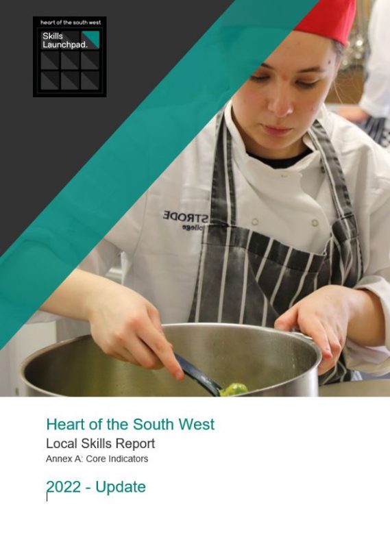 Front Cover of the local skills report - a person stirs a pot of brussels sprouts